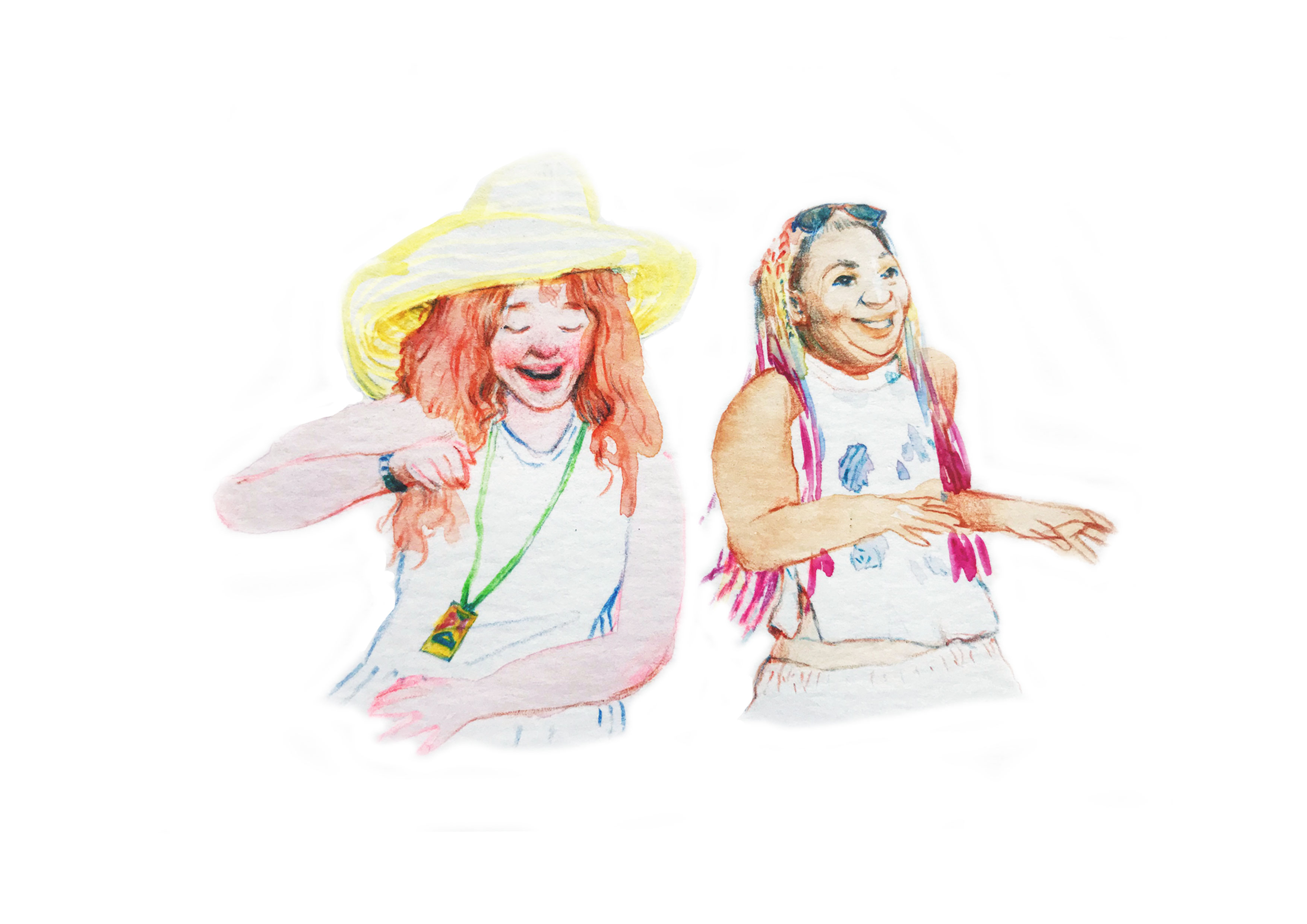 dancing glastonbury girls